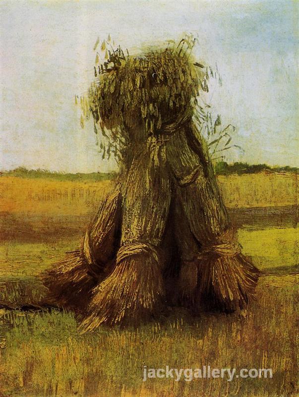 Sheaves of Wheat in a Field, Van Gogh painting